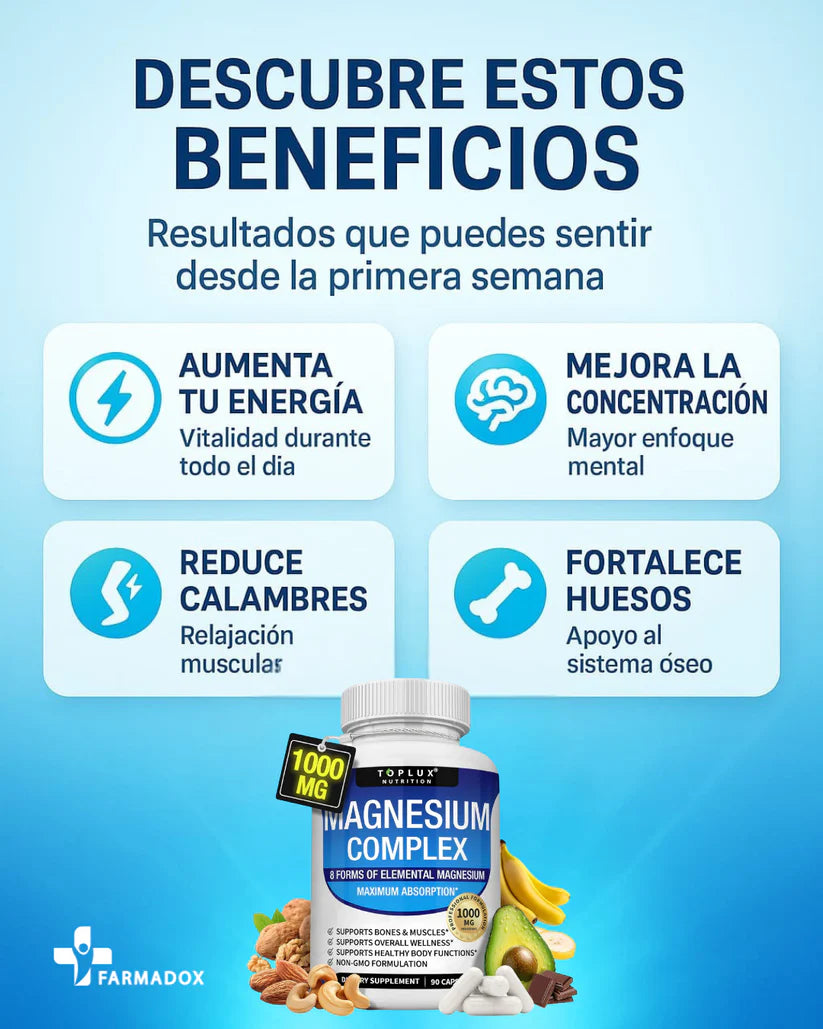 ✨Magnesium Complex ⚡Fortalece tus músculos y Recupera tu energía en solo días💙